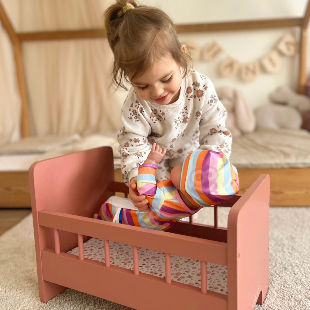 WOOPIE ROYAL lėlių suknelių rinkinys pižamos, kūno vienaragio kepurė 43-46 cm