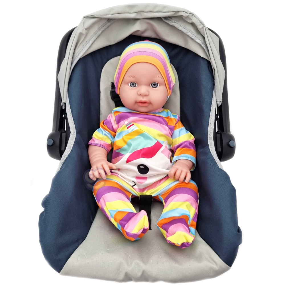 WOOPIE ROYAL lėlių suknelių rinkinys pižamos, kūno vienaragio kepurė 43-46 cm