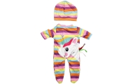 WOOPIE ROYAL lėlių suknelių rinkinys pižamos, kūno vienaragio kepurė 43-46 cm