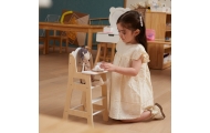 VIGA PolarB White Wooden Feeding Chair for Dolls					