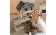Medinis lėlių namelis TOOKY TOY + FSC figūrėlės-Žaislai, Lėlių namai ir baldai-e-vaikas