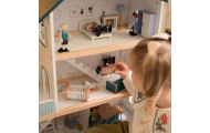 Medinis lėlių namelis TOOKY TOY + FSC figūrėlės-Žaislai, Lėlių namai ir baldai-e-vaikas