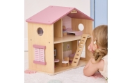 VIGA PolarB Large Wooden Dollhouse 17 pcs.					