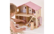 VIGA PolarB Large Wooden Dollhouse 17 pcs.					