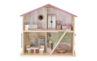 VIGA PolarB Large Wooden Dollhouse 17 pcs.					
