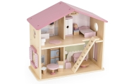 VIGA PolarB Large Wooden Dollhouse 17 pcs.					