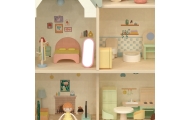 CLASSIC WORLD Wielki Drewniany Domek dla Lalek z mebelkami