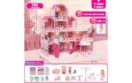 WOOPIE Domek dla Lalek Villa z Akcesoriami i Lalką Podświetlany 296el.
