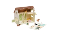 CLASSIC WORLD Wooden Farm House Vintage Figure Set 17 pcs.