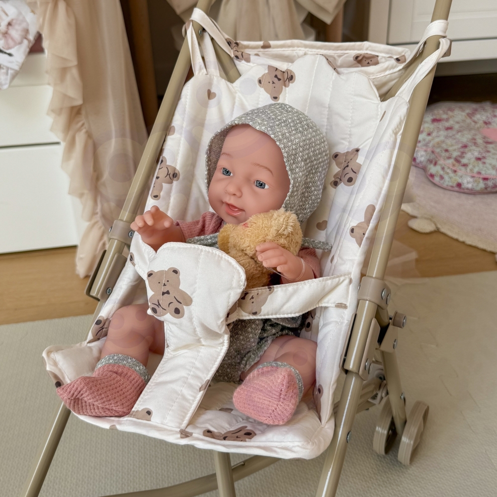 Lėlių vežimėlis WOOPIE ROYAL Vintage meškiukas-Žaislai, Lėlės ir jų priedai, Lėlių vežimėliai-e-vaikas