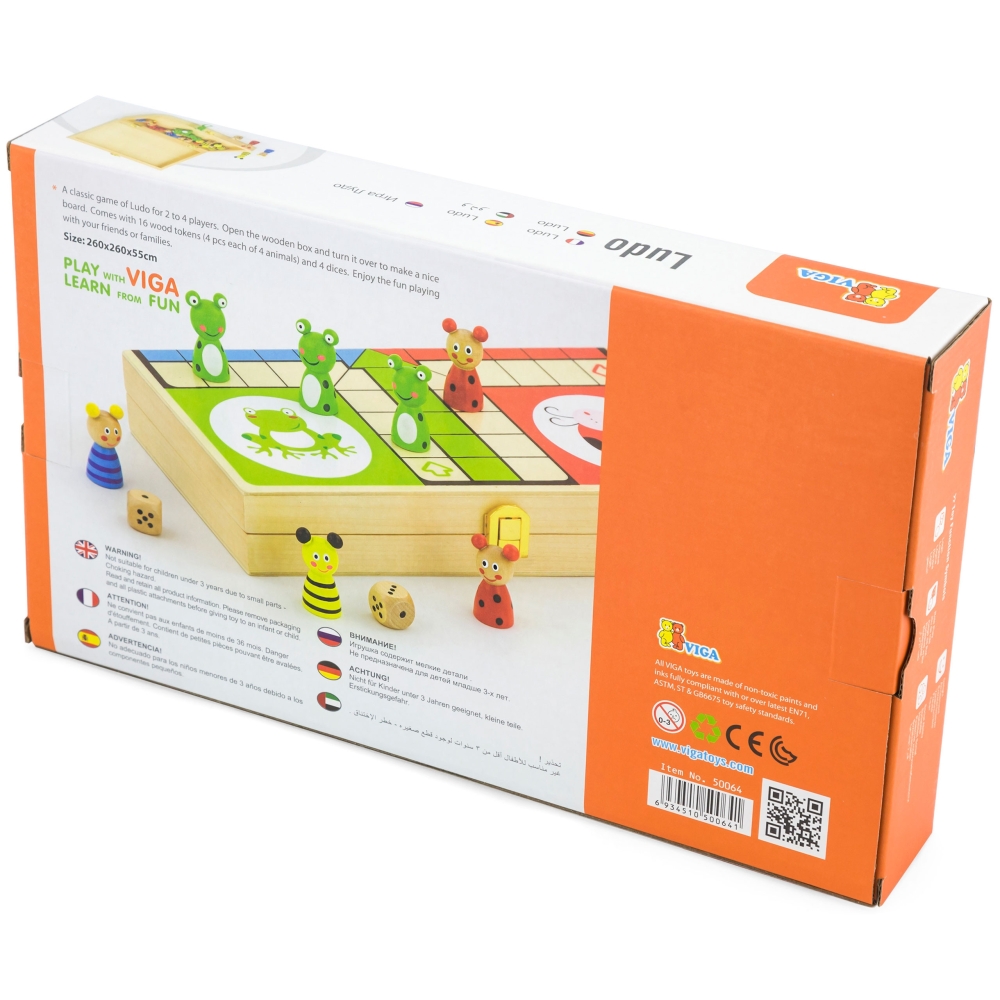 VIGA Wooden Ludo Game 