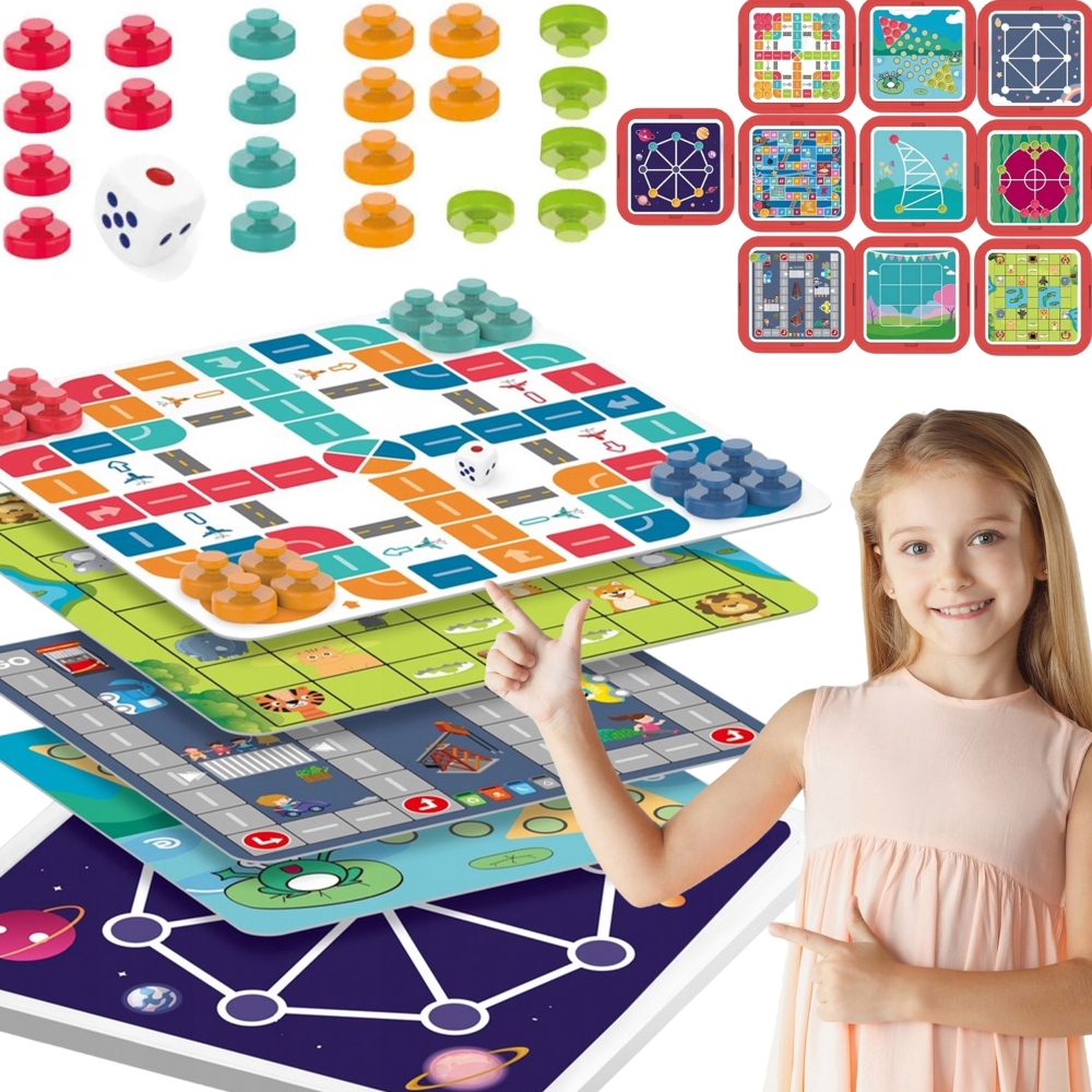 Loginių stalo žaidimų rinkinys WOOPIE 10-in-1