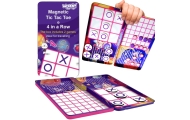 WOOPIE magnetinis žaidimas "2-in-1" ratas ir kryžius + žaidimas "4-in-Line" MINI