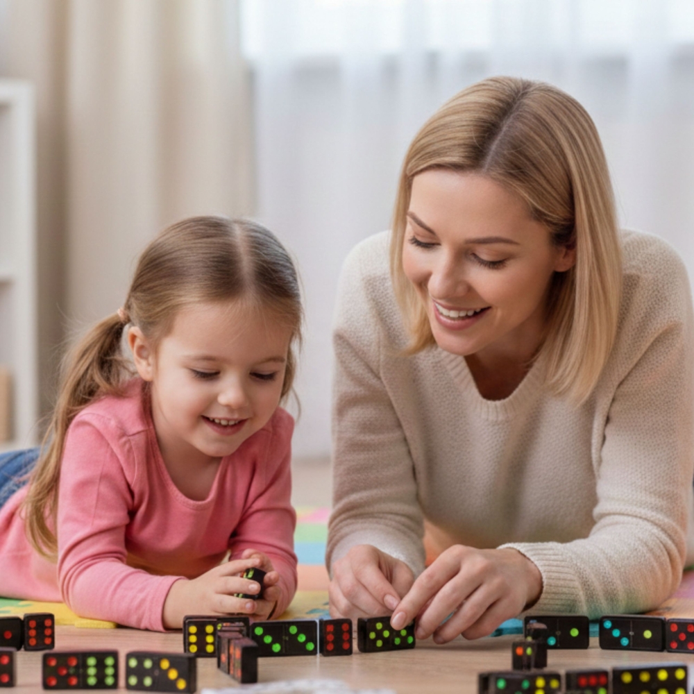Šeimos loginis žaidimas Domino WOOPIE 28 el.-Žaislai, Stalo žaidimai, Įvairūs stalo žaidimai-e-vaikas