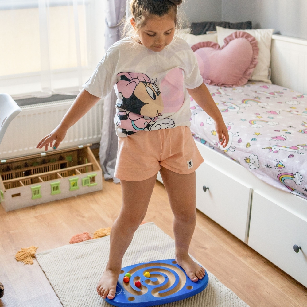 Medinė sensorinė balansavimo lenta VIGA su labirintu-Žaislai, Lauko žaislai, Lauko žaidimai ir sporto prekės, Žaidimai, sporto p