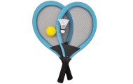 WOOPIE Duże Rakietki do Tenisa Badminton dla Dzieci Zestaw + Piłka Lotka