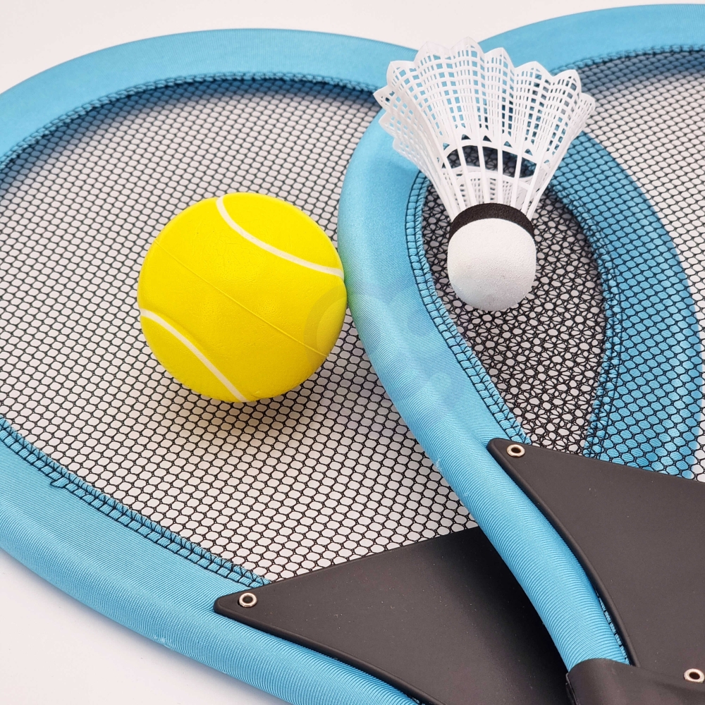 Vaikų badmintono teniso rakečių rinkinys WOOPIE + kamuoliukas