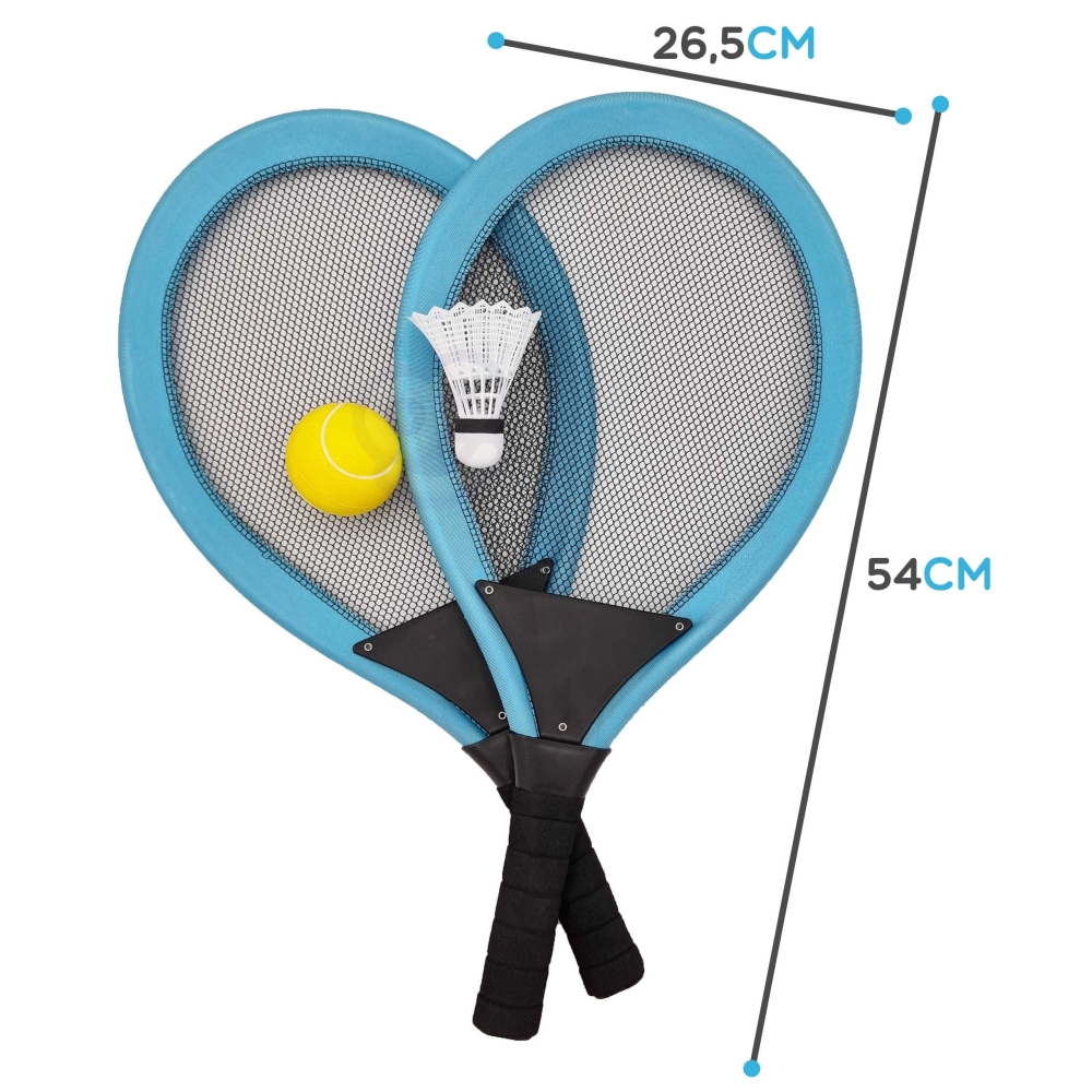 Vaikų badmintono teniso rakečių rinkinys WOOPIE + kamuoliukas