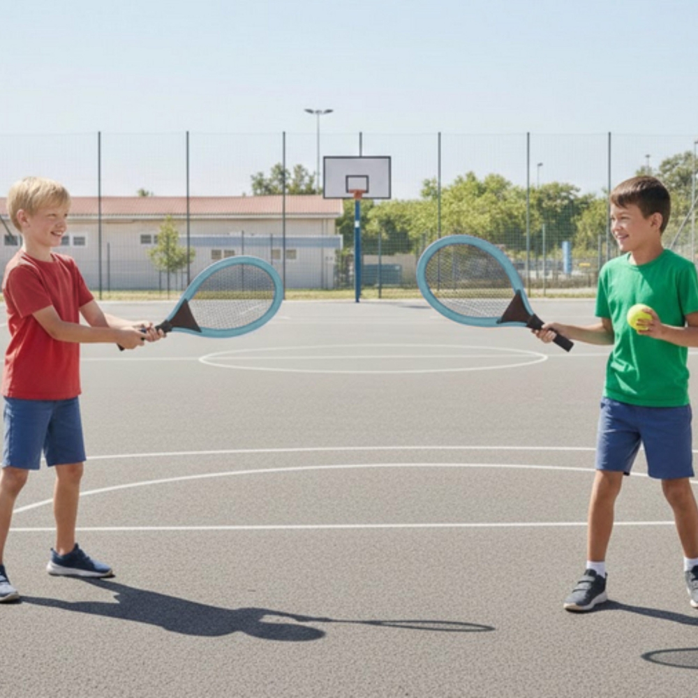 Vaikų badmintono teniso rakečių rinkinys WOOPIE + kamuoliukas