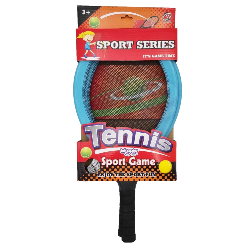 Vaikų badmintono teniso rakečių rinkinys WOOPIE + kamuoliukas
