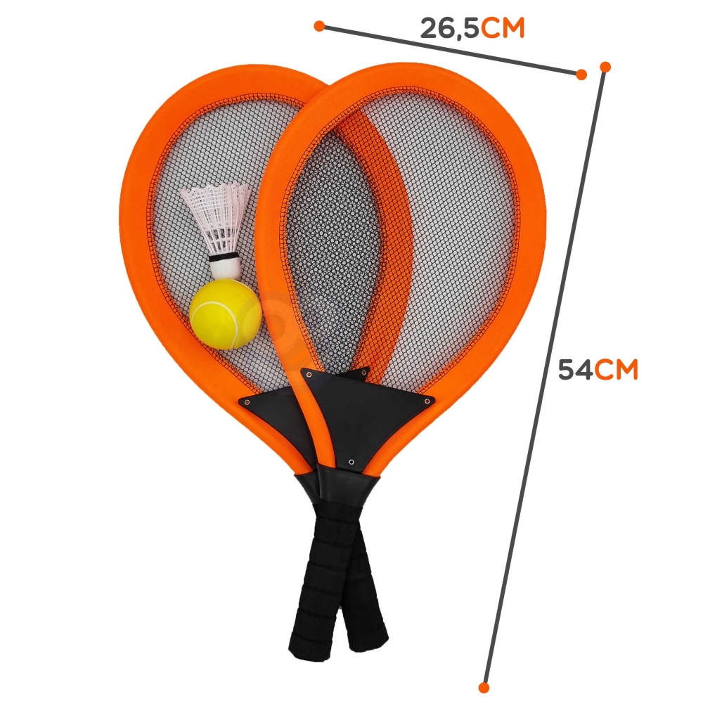 WOOPIE didelis vaikų badmintono teniso rakečių rinkinys + kamuoliukas