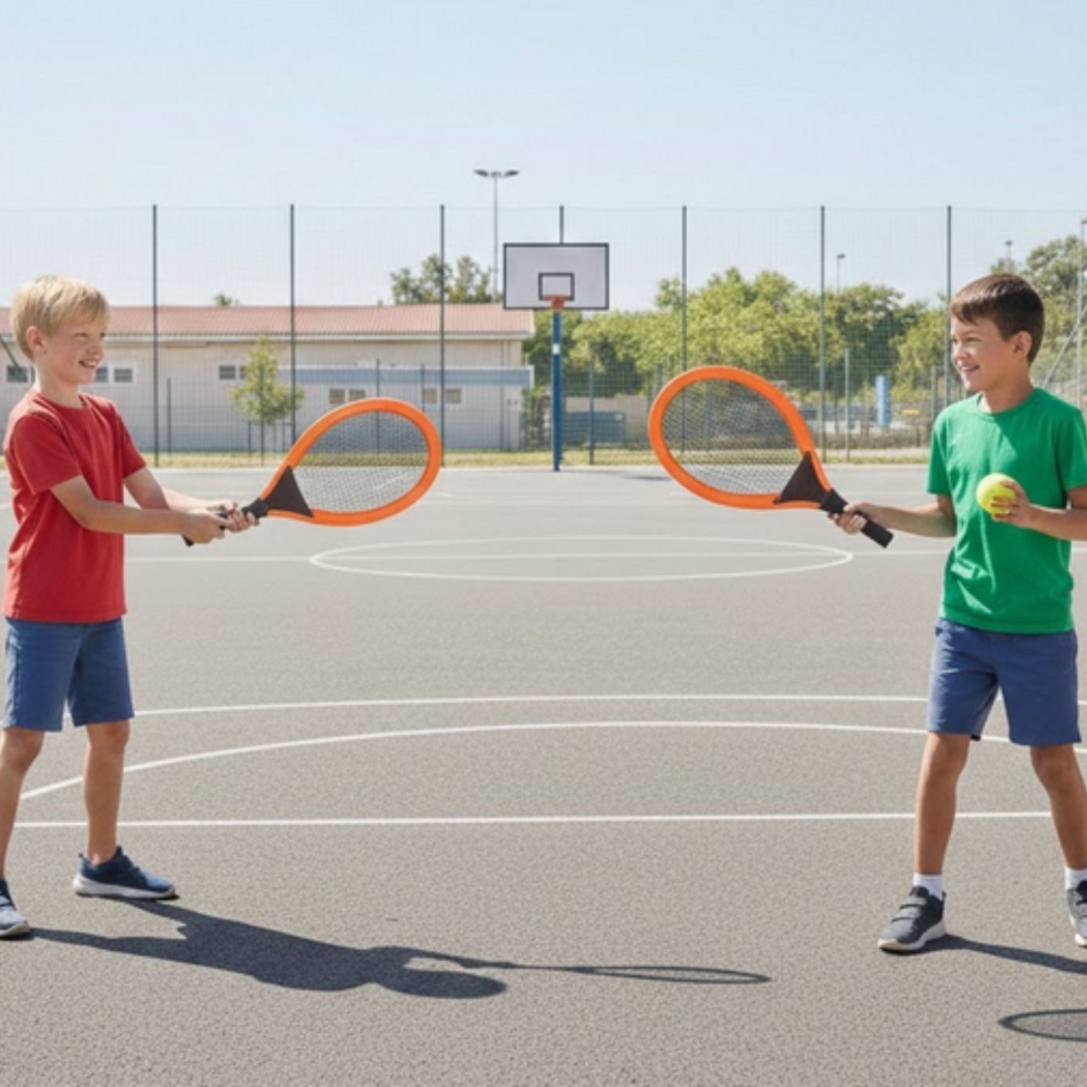 WOOPIE didelis vaikų badmintono teniso rakečių rinkinys + kamuoliukas