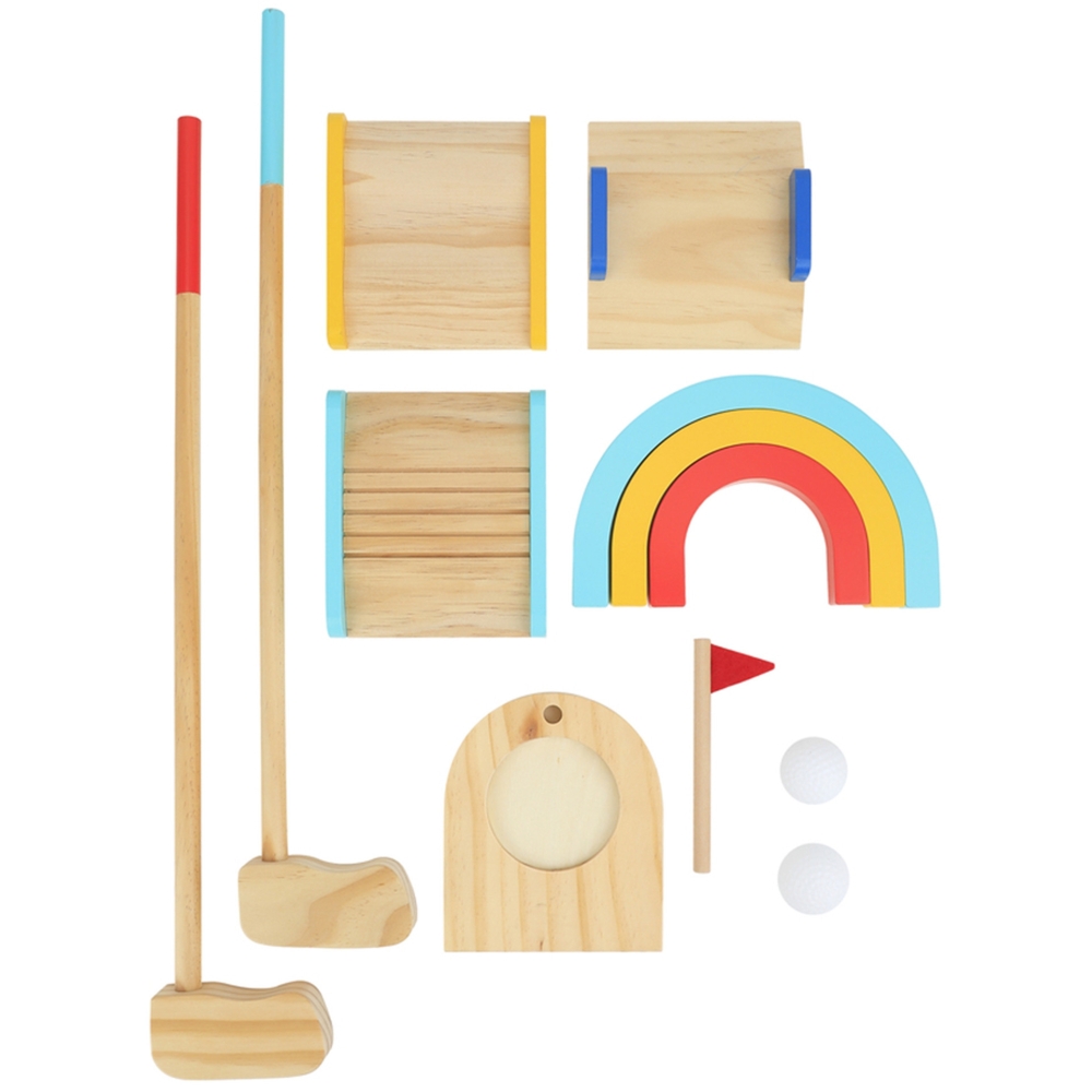 Medinis golfo rinkinys TOOKY TOY 2 asmenims 13 el.-Žaislai, Lauko žaislai, Lauko žaidimai ir sporto prekės, Žaidimai, sporto pre