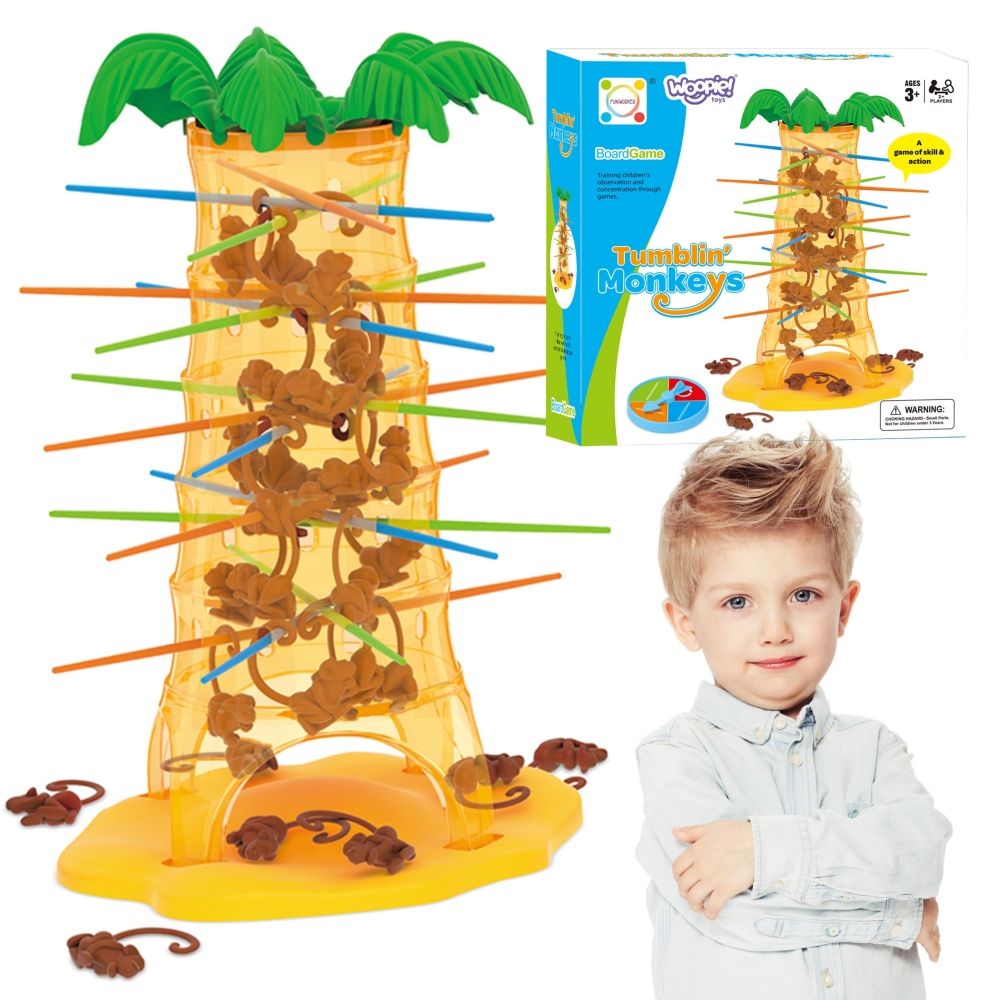 Arkadinis žaidimas WOOPIE Falling Monkeys (nuo 3 metų)-Žaislai, Stalo žaidimai, Įvairūs stalo žaidimai-e-vaikas