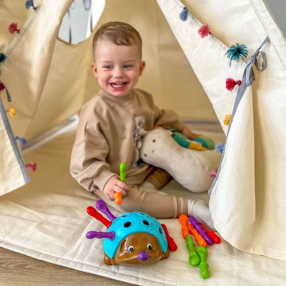 Įgūdžių lavinimo žaidimas WOOPIE ežio formos rūšiuoklė Montessori-Žaislai, Kūdikiams, Žaislai mažyliams (iki 4 m.