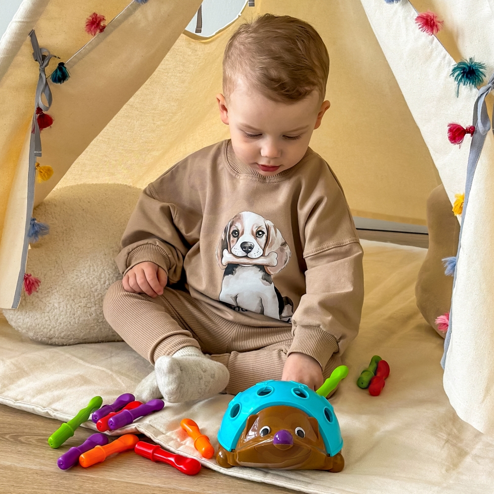 Įgūdžių lavinimo žaidimas WOOPIE ežio formos rūšiuoklė Montessori-Žaislai, Kūdikiams, Žaislai mažyliams (iki 4 m.