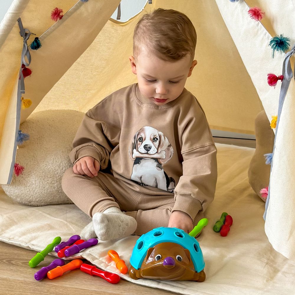 Įgūdžių lavinimo žaidimas WOOPIE ežio formos rūšiuoklė Montessori-Žaislai, Kūdikiams, Žaislai mažyliams (iki 4 m.