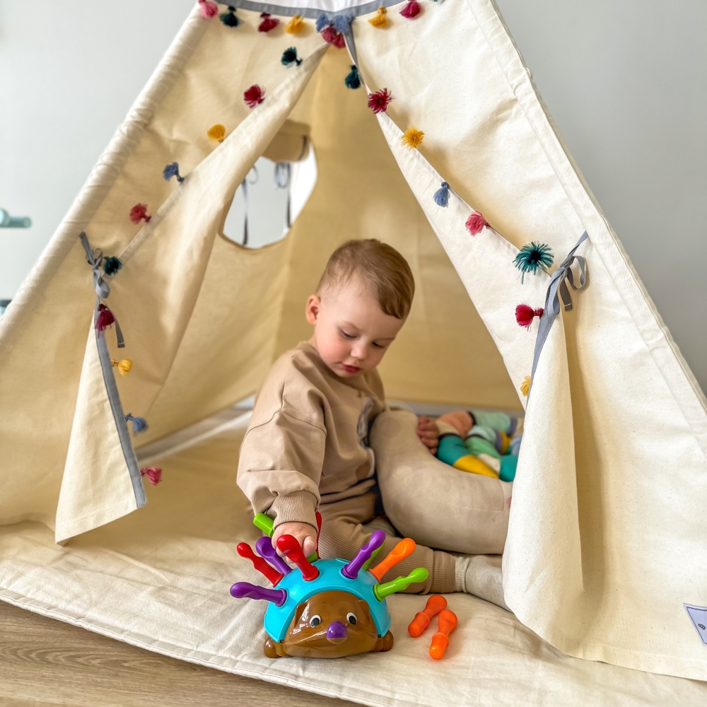 Įgūdžių lavinimo žaidimas WOOPIE ežio formos rūšiuoklė Montessori-Žaislai, Kūdikiams, Žaislai mažyliams (iki 4 m.