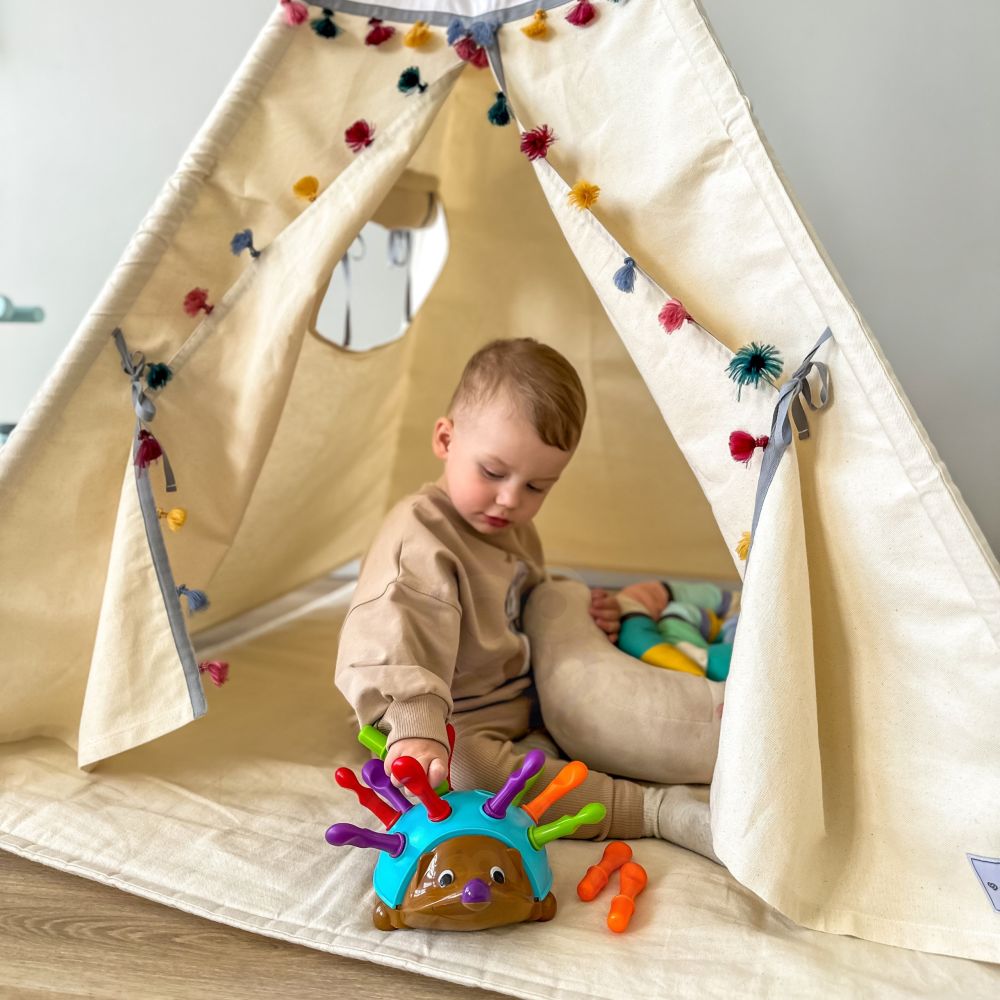 Įgūdžių lavinimo žaidimas WOOPIE ežio formos rūšiuoklė Montessori-Žaislai, Kūdikiams, Žaislai mažyliams (iki 4 m.