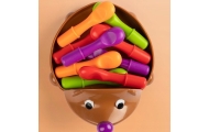 Įgūdžių lavinimo žaidimas WOOPIE ežio formos rūšiuoklė Montessori-Žaislai, Kūdikiams, Žaislai mažyliams (iki 4 m.