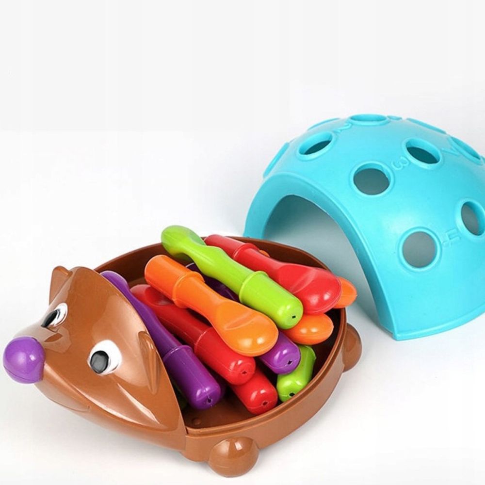 Įgūdžių lavinimo žaidimas WOOPIE ežio formos rūšiuoklė Montessori-Žaislai, Kūdikiams, Žaislai mažyliams (iki 4 m.