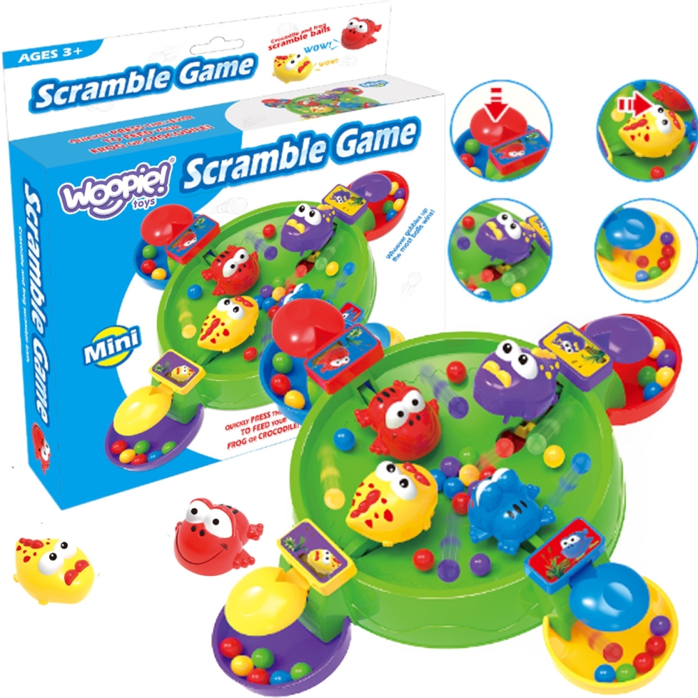 Stalo žaidimas WOOPIE Hungry happy frog and crocodiles nuo 3 m.