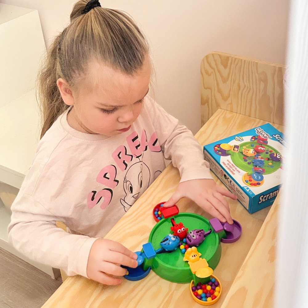 Stalo žaidimas WOOPIE Hungry happy frog and crocodiles nuo 3 m.