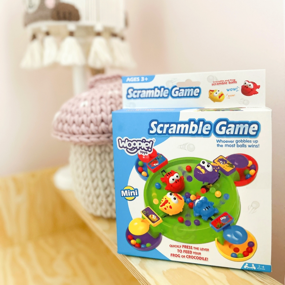 Stalo žaidimas WOOPIE Hungry happy frog and crocodiles nuo 3 m.