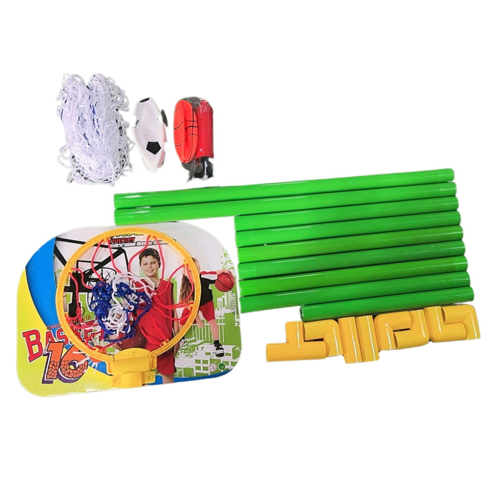 WOOPIE 2-in-1 krepšinio vartų rinkinys + kamuoliai