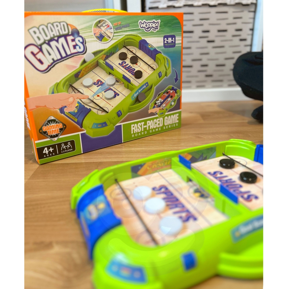 WOOPIE 2-in-1 mini ledo ritulio lenktynių arkadinis žaidimas