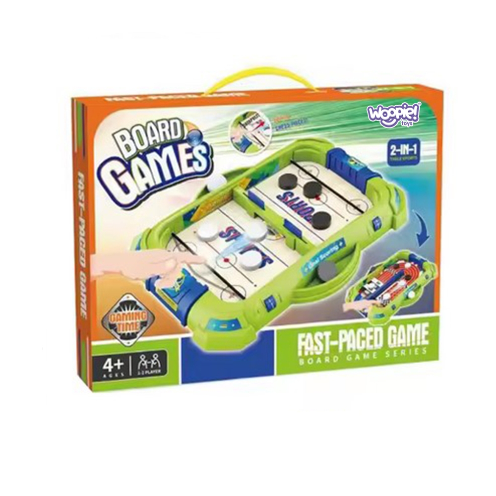 WOOPIE 2-in-1 mini ledo ritulio lenktynių arkadinis žaidimas