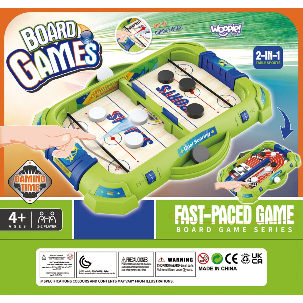 WOOPIE 2-in-1 mini ledo ritulio lenktynių arkadinis žaidimas