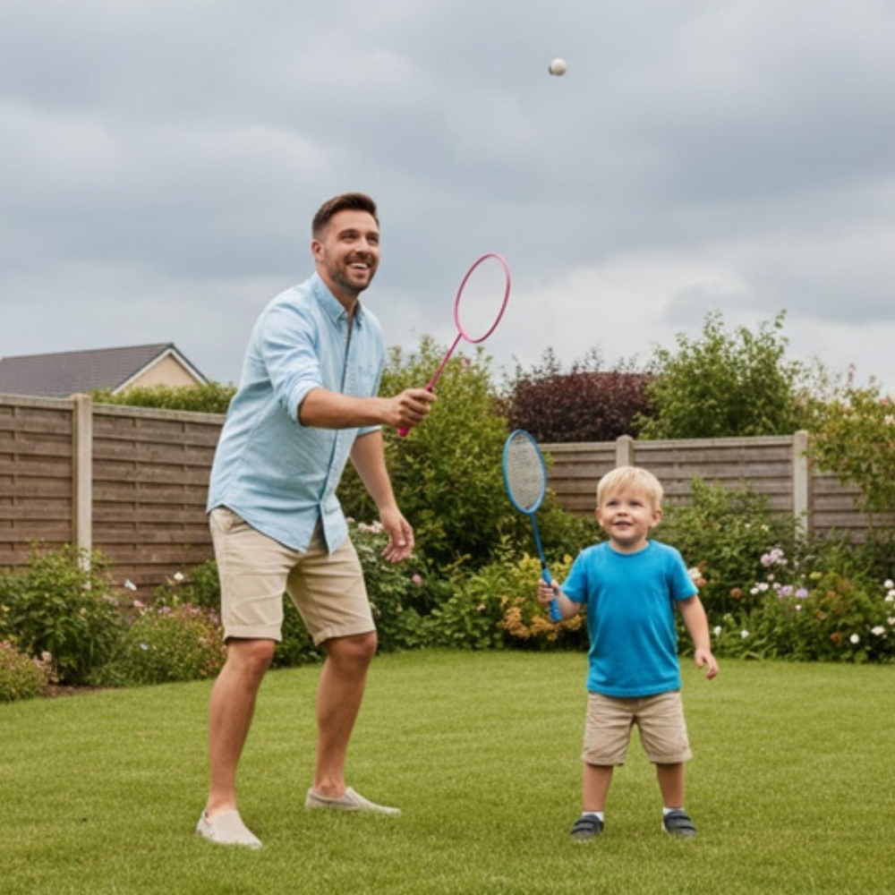 Badmintono rakečių rinkinys WOOPIE raketės ir plunksnelės, 2 vnt-Žaislai, Lauko žaislai, Lauko žaidimai ir sporto prekės, Žaidim