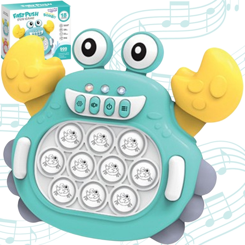 WOOPIE Elektroninis antistresinis arkadinis žaidimas POP IT Crab Green