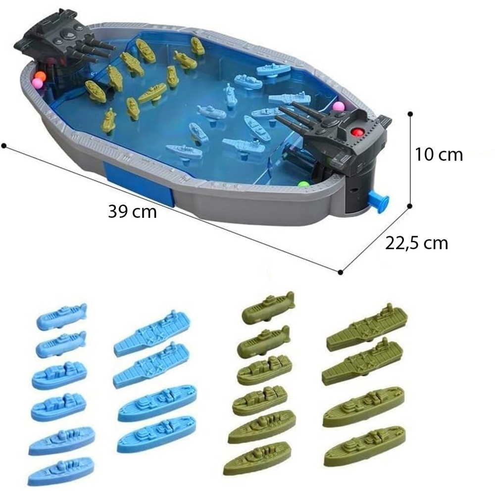 WOOPIE arkadinis žaidimas "Jūrų mūšis" Laivai 3D Ball Launcher