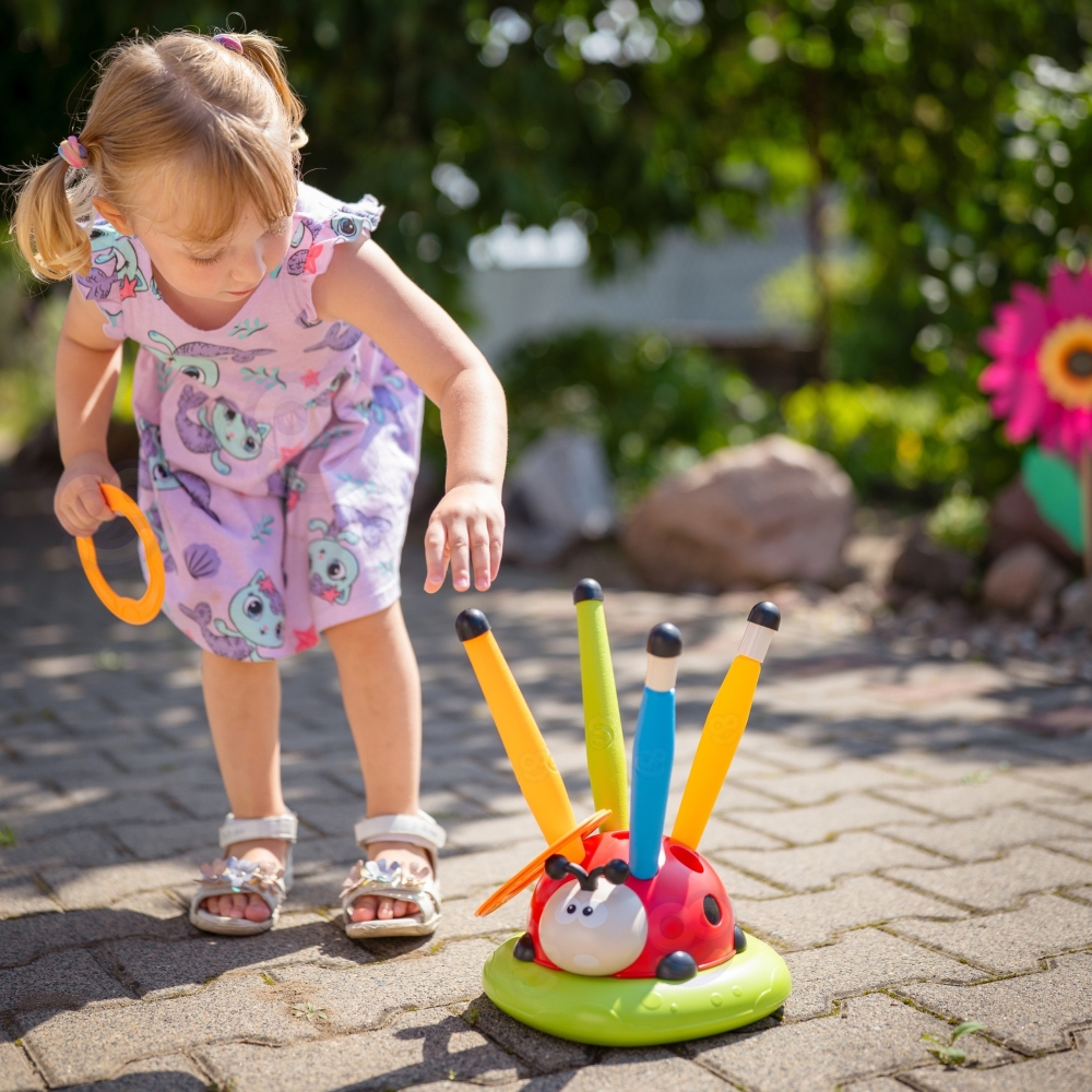 Raketų paleidimo įrenginys WOOPIE 3-in-1 Rocket Toss Target Ladybird-Žaislai, Lauko žaislai, Lauko žaidimai ir sporto prekės, Ža