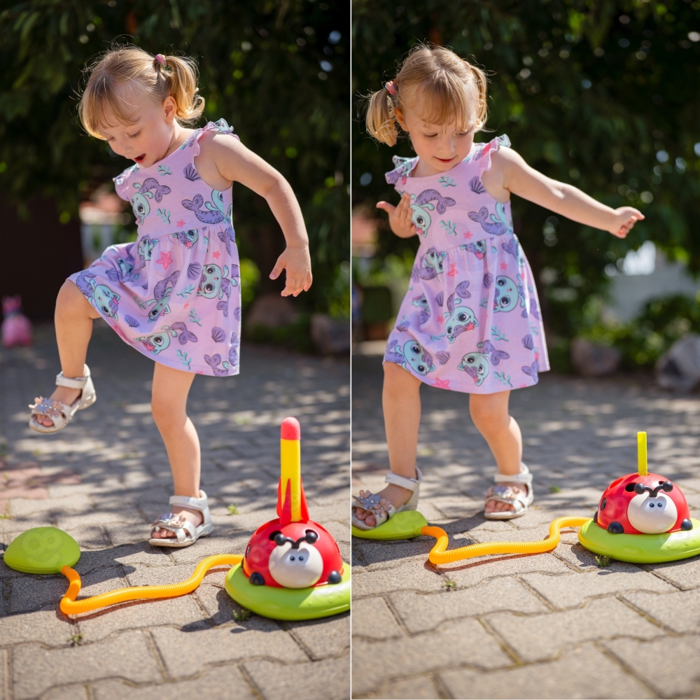 Raketų paleidimo įrenginys WOOPIE 3-in-1 Rocket Toss Target Ladybird-Žaislai, Lauko žaislai, Lauko žaidimai ir sporto prekės, Ža