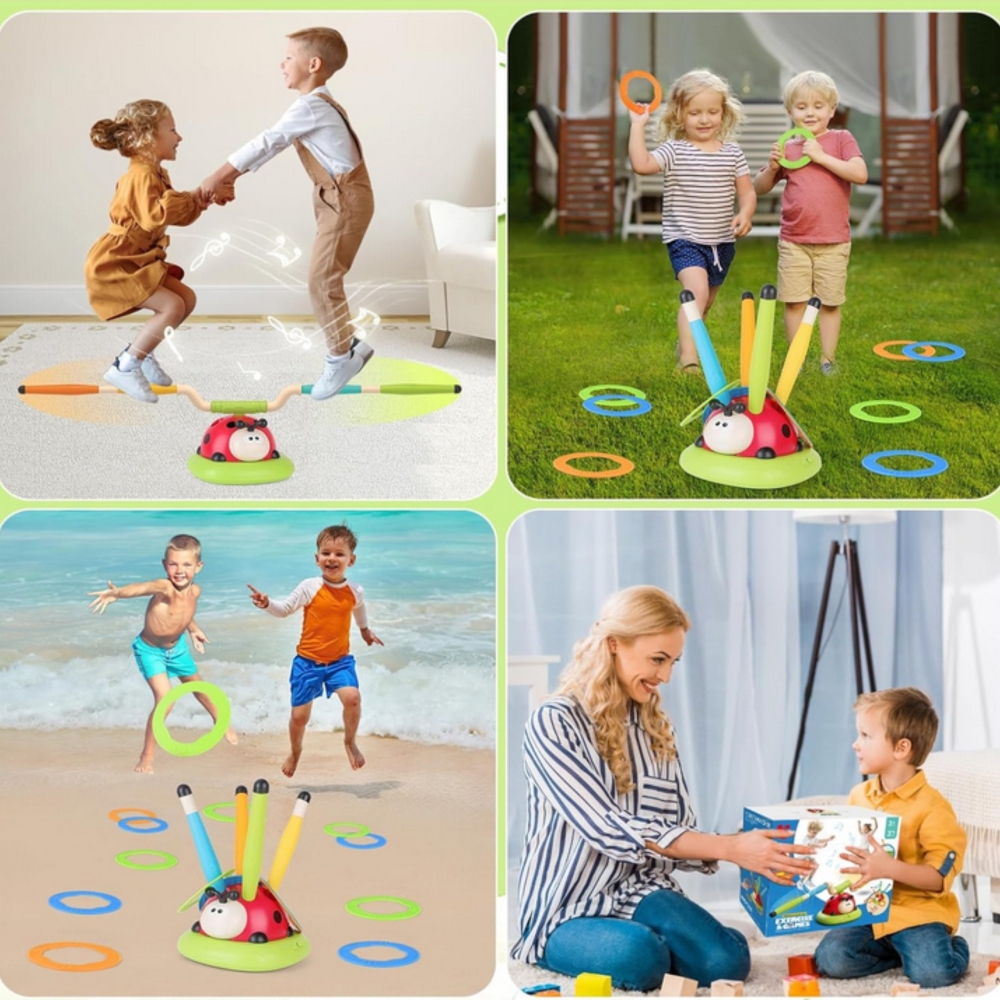 Raketų paleidimo įrenginys WOOPIE 3-in-1 Rocket Toss Target Ladybird-Žaislai, Lauko žaislai, Lauko žaidimai ir sporto prekės, Ža