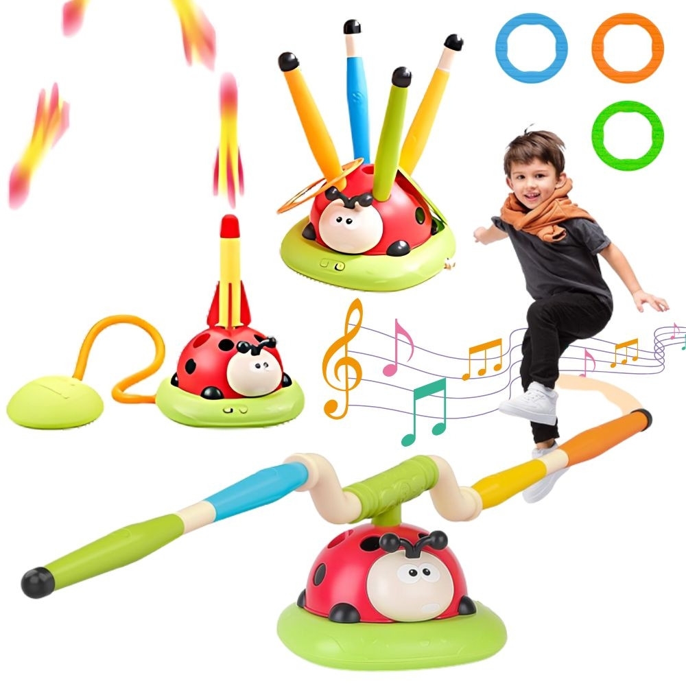 Raketų paleidimo įrenginys WOOPIE 3-in-1 Rocket Toss Target Ladybird-Žaislai, Lauko žaislai, Lauko žaidimai ir sporto prekės, Ža