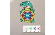 WOOPIE Gra Zręcznościowa w Rzutki na Rzepy Zestaw 2w1 Tarcza + Wyrzutnia Łuk Dino